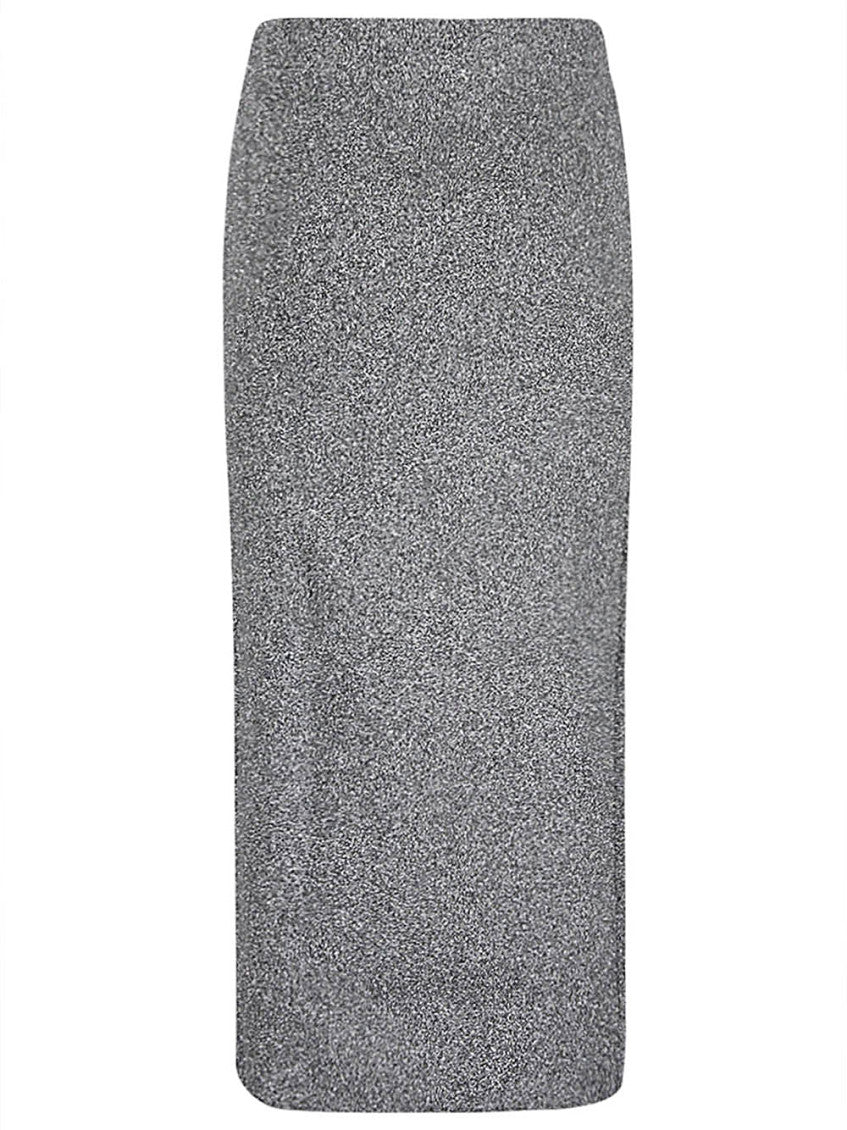 Dark Grey Viscose Midi Skirt 2