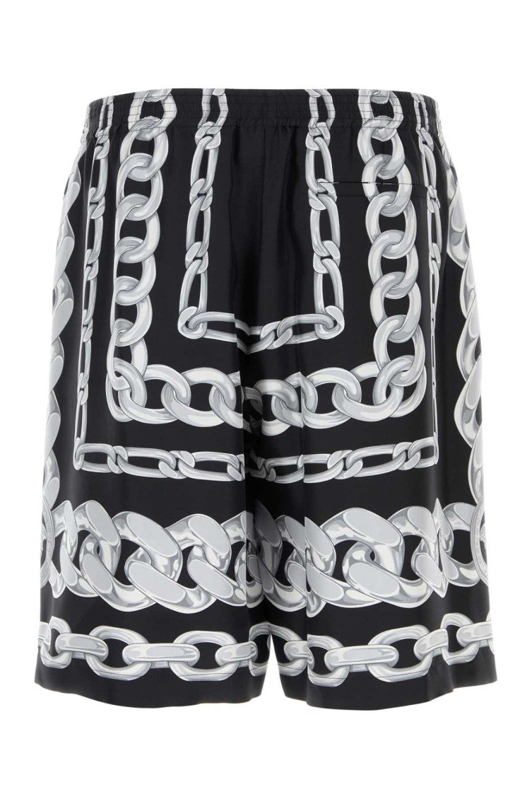 Printed silk bermuda shorts 2