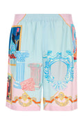 Printed satin bermuda shorts  1