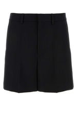 Black wool bermuda shorts 1