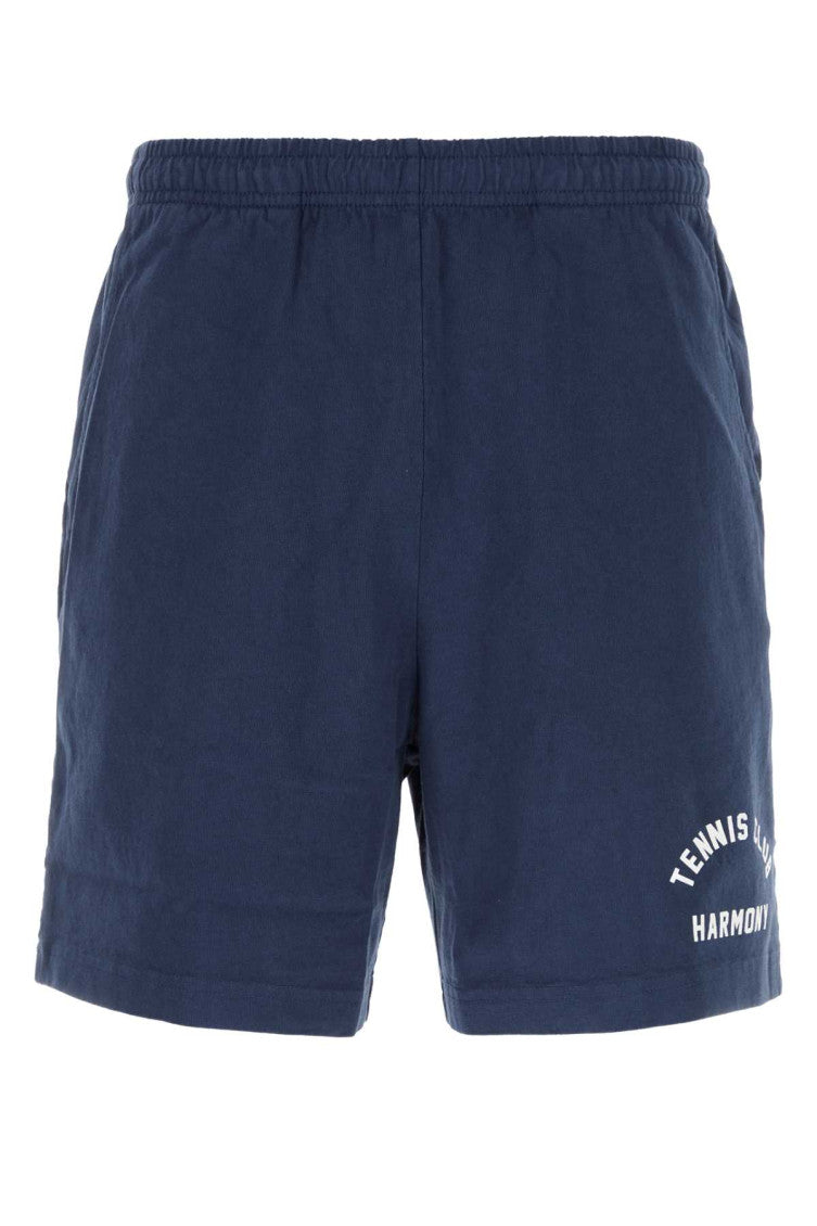 Navy blue cotton bermuda shorts 1
