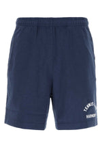 Navy blue cotton bermuda shorts 1