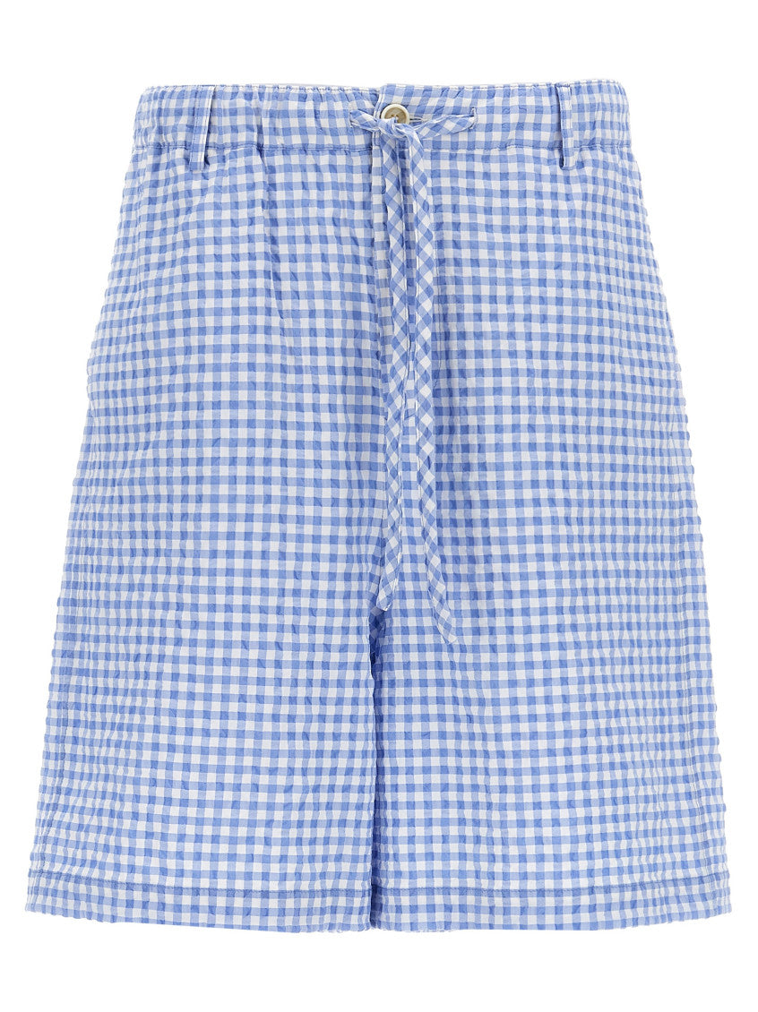 Light Blue 'vichy' bermuda shorts 1