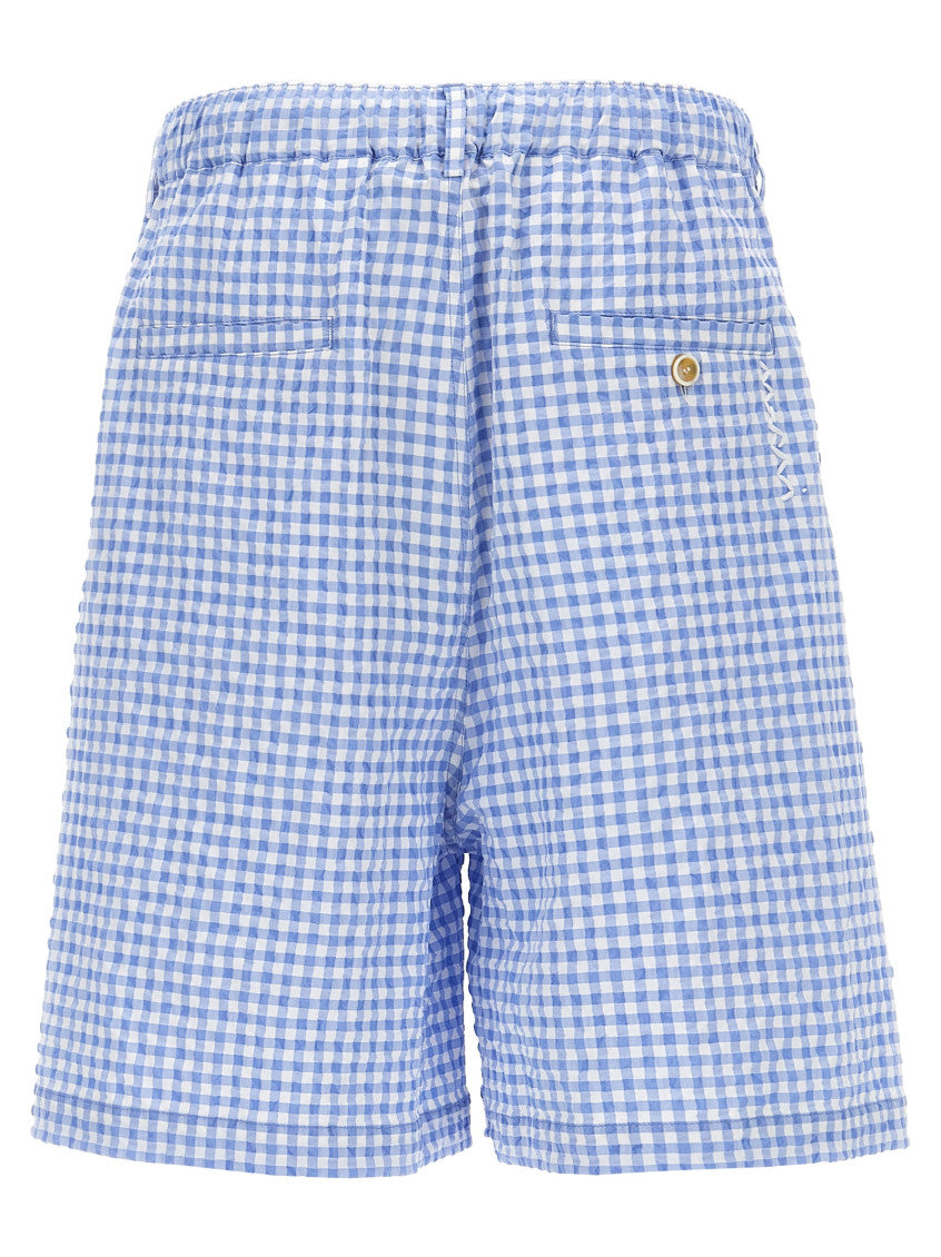 Light Blue 'vichy' bermuda shorts 2