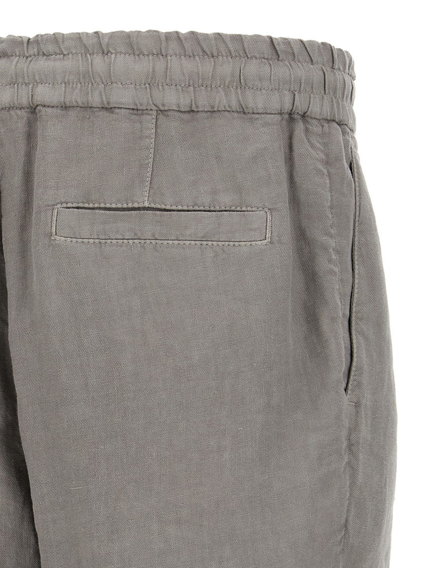 Grey Linen bermuda shorts 4