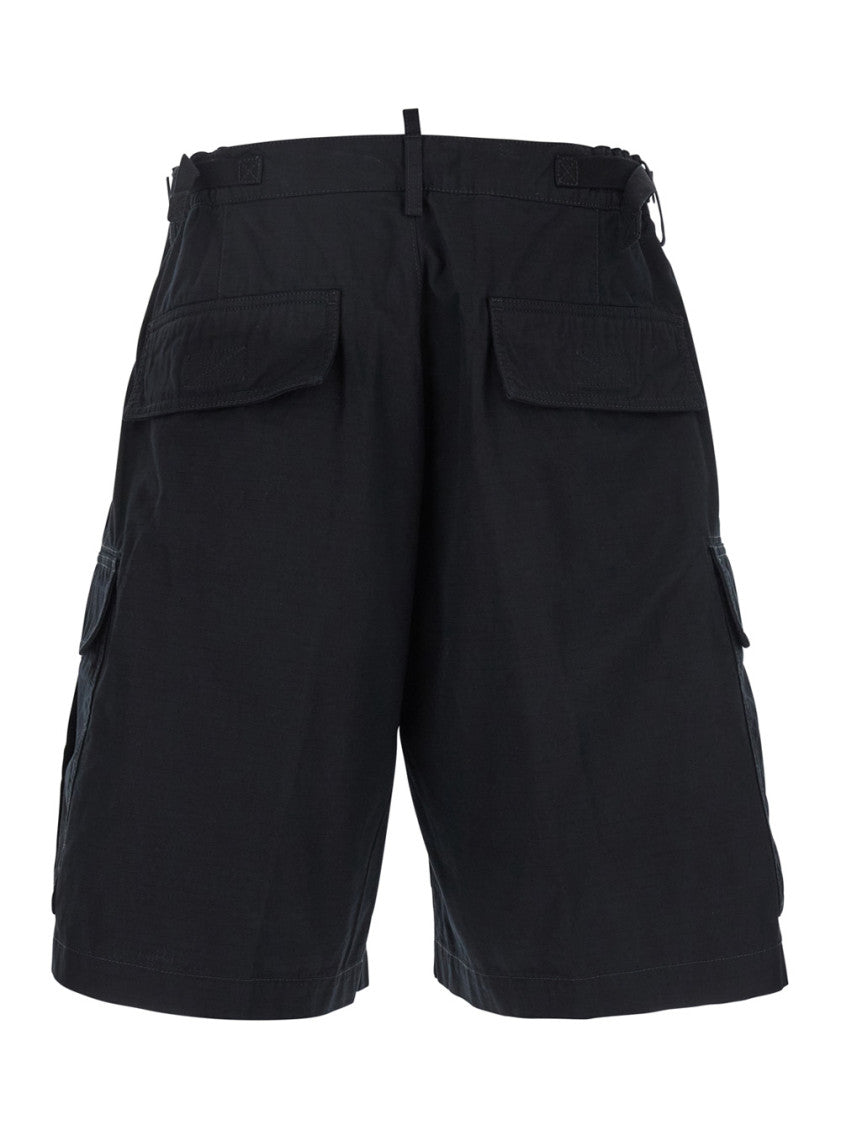 Black 'Icon New Generation' Black Cargo Shorts 2