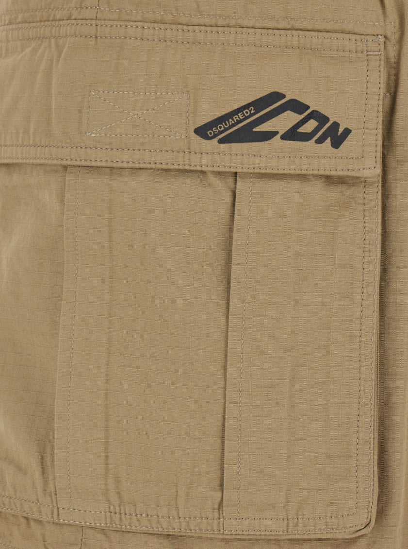 Beige 'Icon New Generation' Beige Cargo Shorts 3