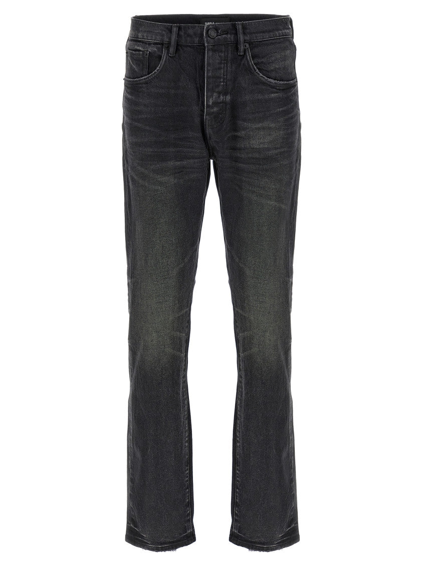 Black 'P005 Double Dip Coated' jeans 1
