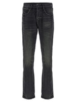 Black 'P005 Double Dip Coated' jeans 1