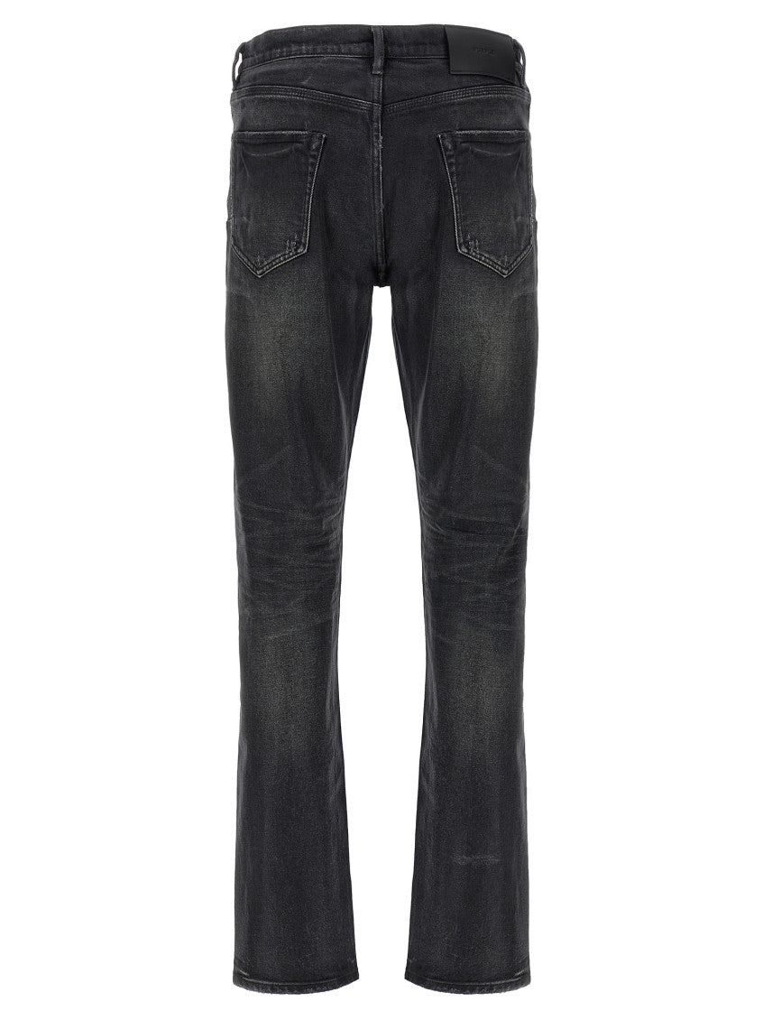 Black 'P005 Double Dip Coated' jeans 2