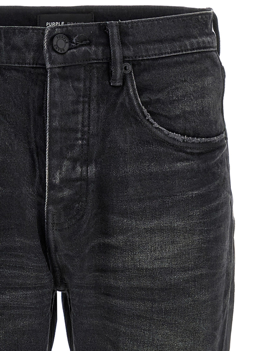 Black 'P005 Double Dip Coated' jeans 3