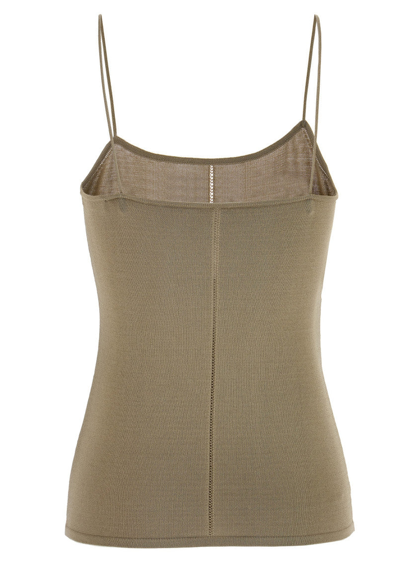Beige Openwork top 2