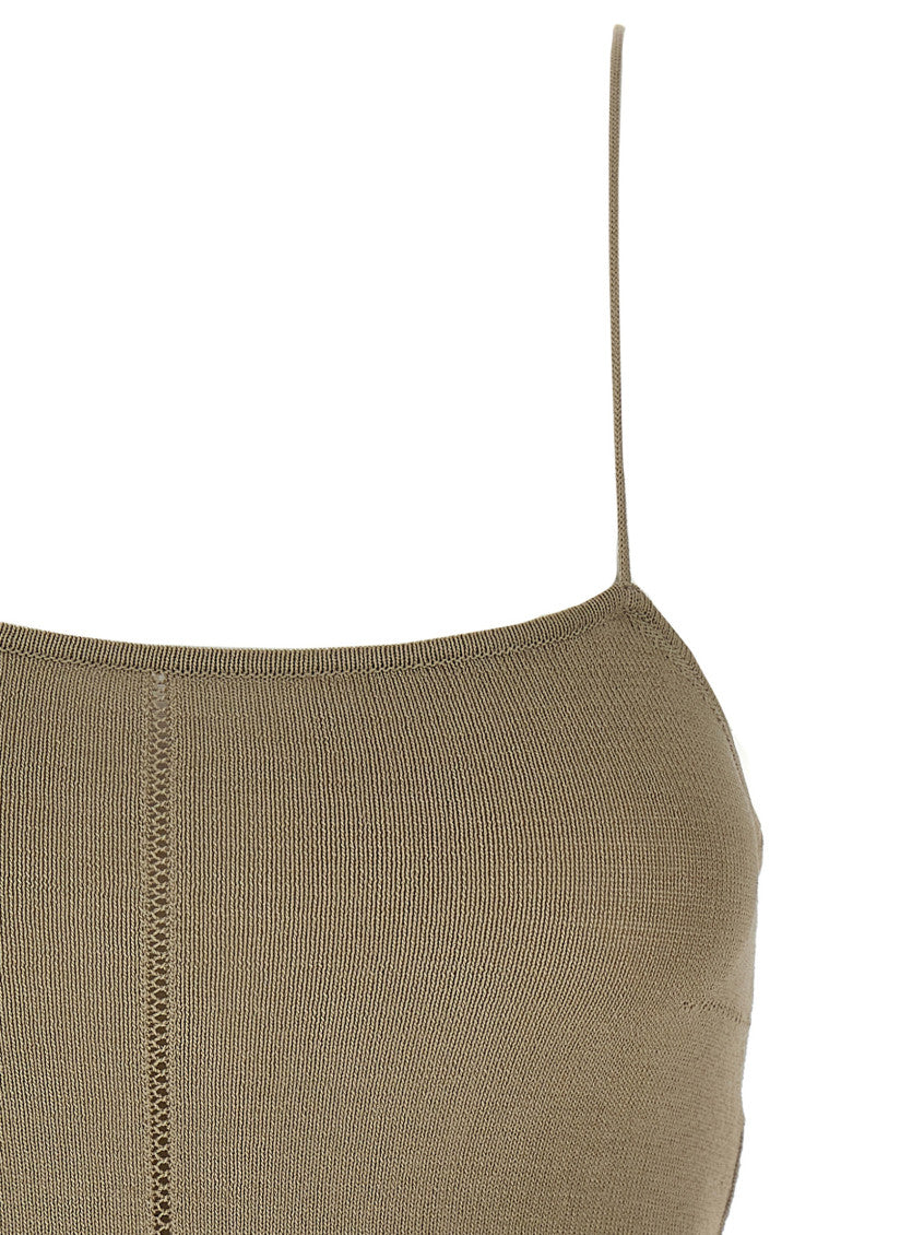 Beige Openwork top 3
