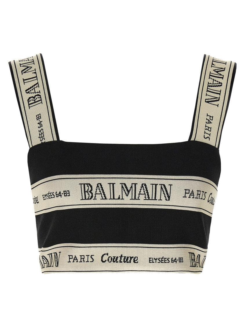Black 'Nastro Balmain' top 1