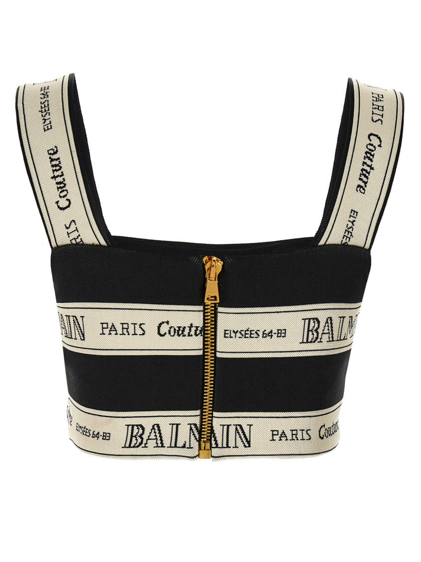 Black 'Nastro Balmain' top 2