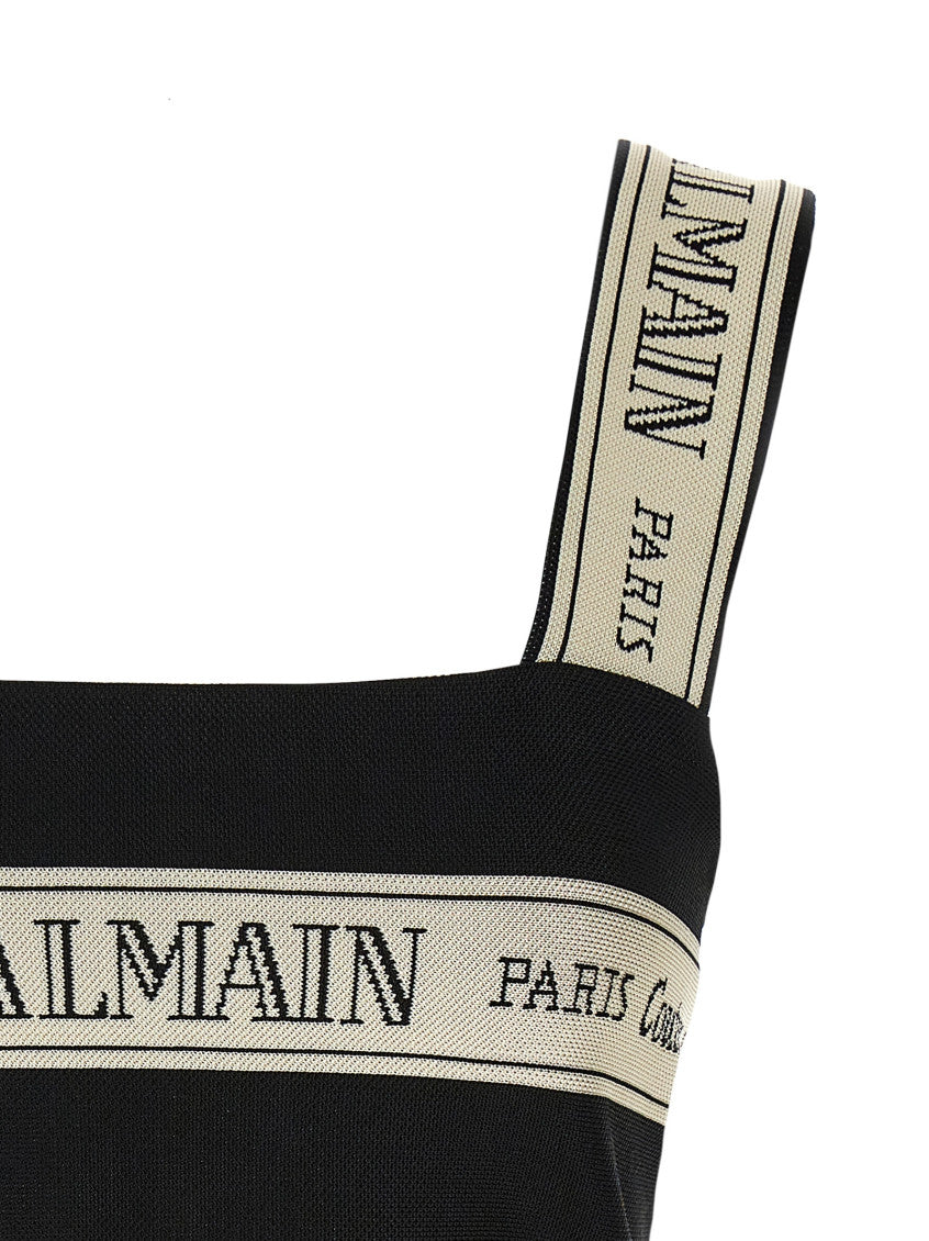 Black 'Nastro Balmain' top 3