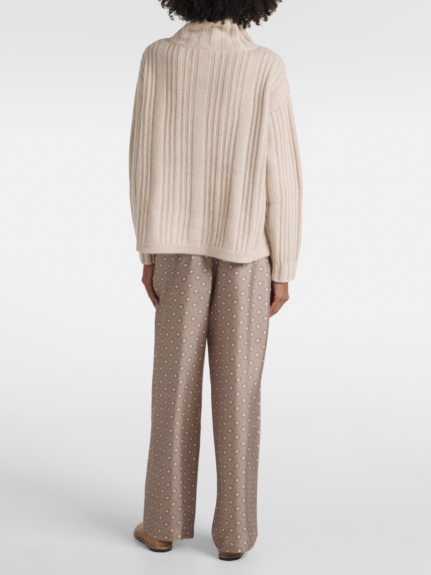 Beige Vitalba Polo-neck Jumper 3