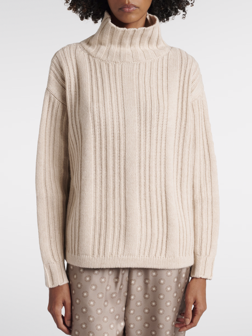 Beige Vitalba Polo-neck Jumper 5