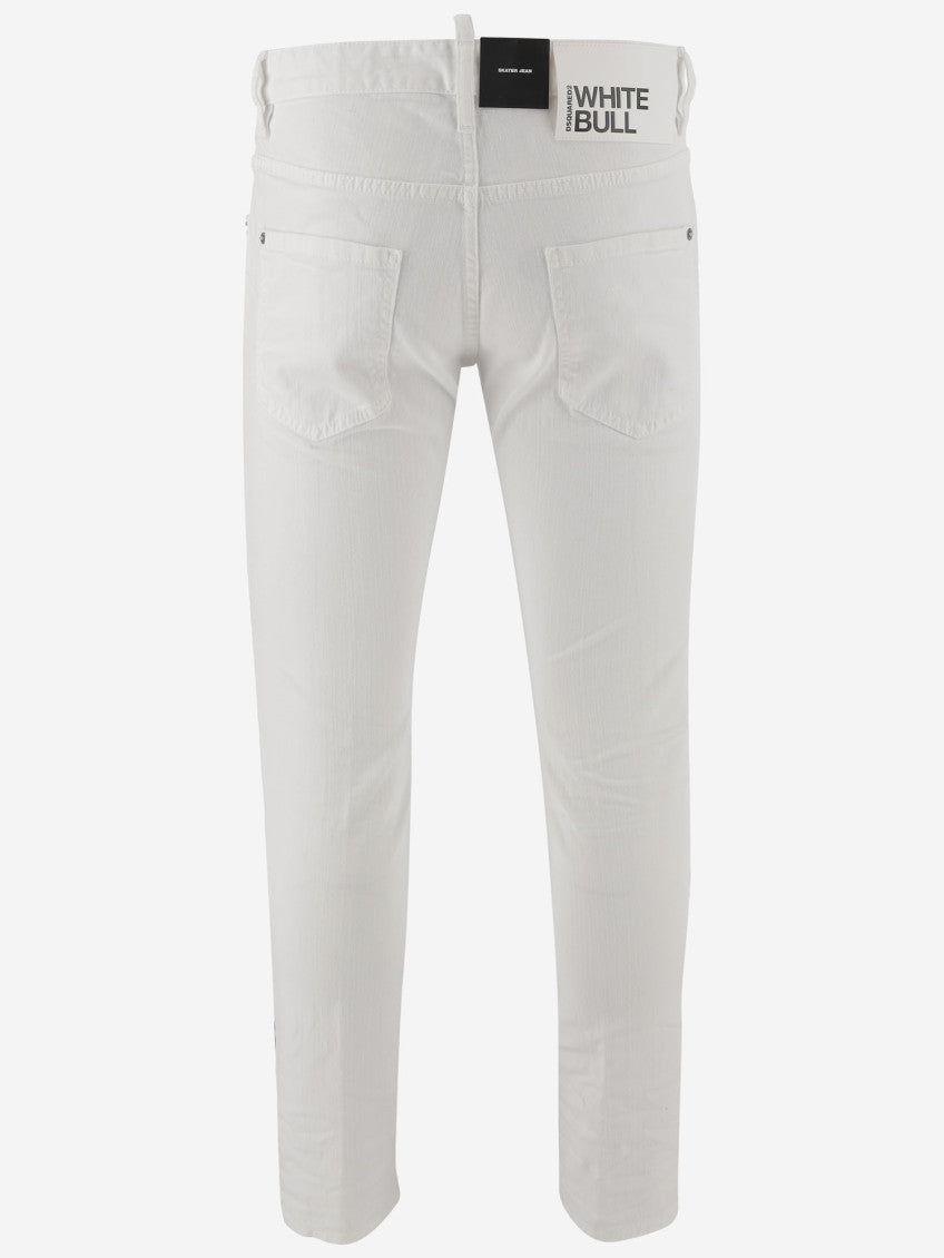 White Skater slim-fit jeans 2