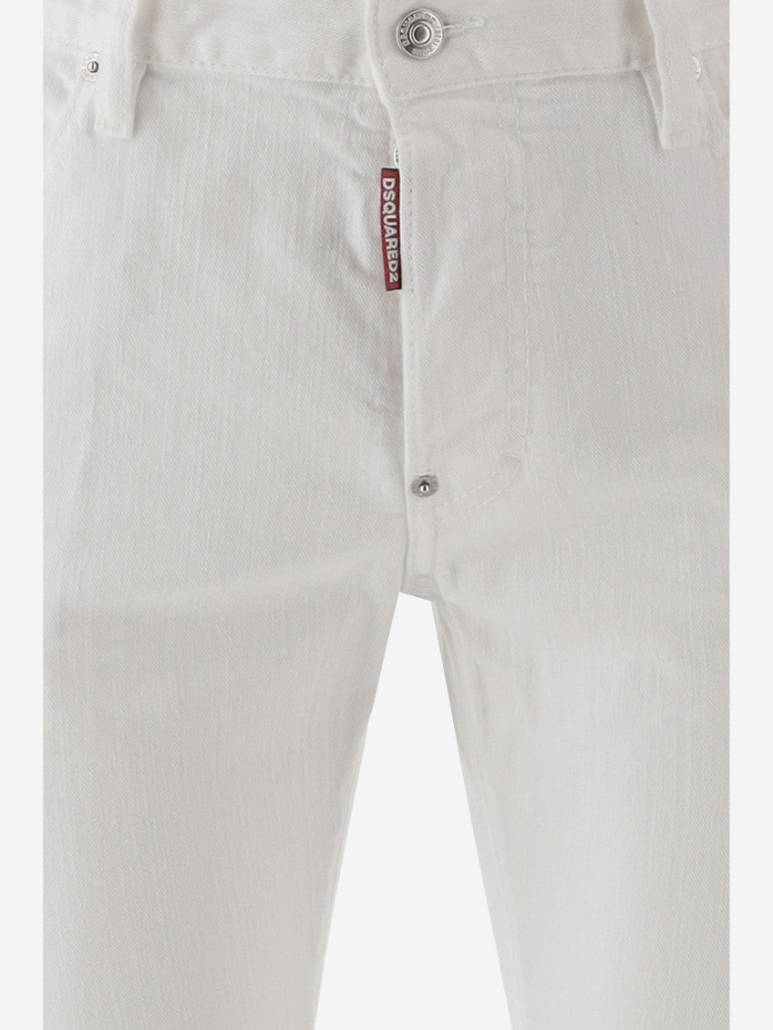White Skater slim-fit jeans 3