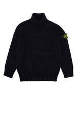 Boys Navy Blue Compass-Badge Sweater 1