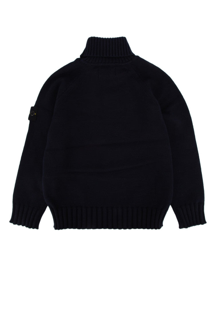 Boys Navy Blue Compass-Badge Sweater 2
