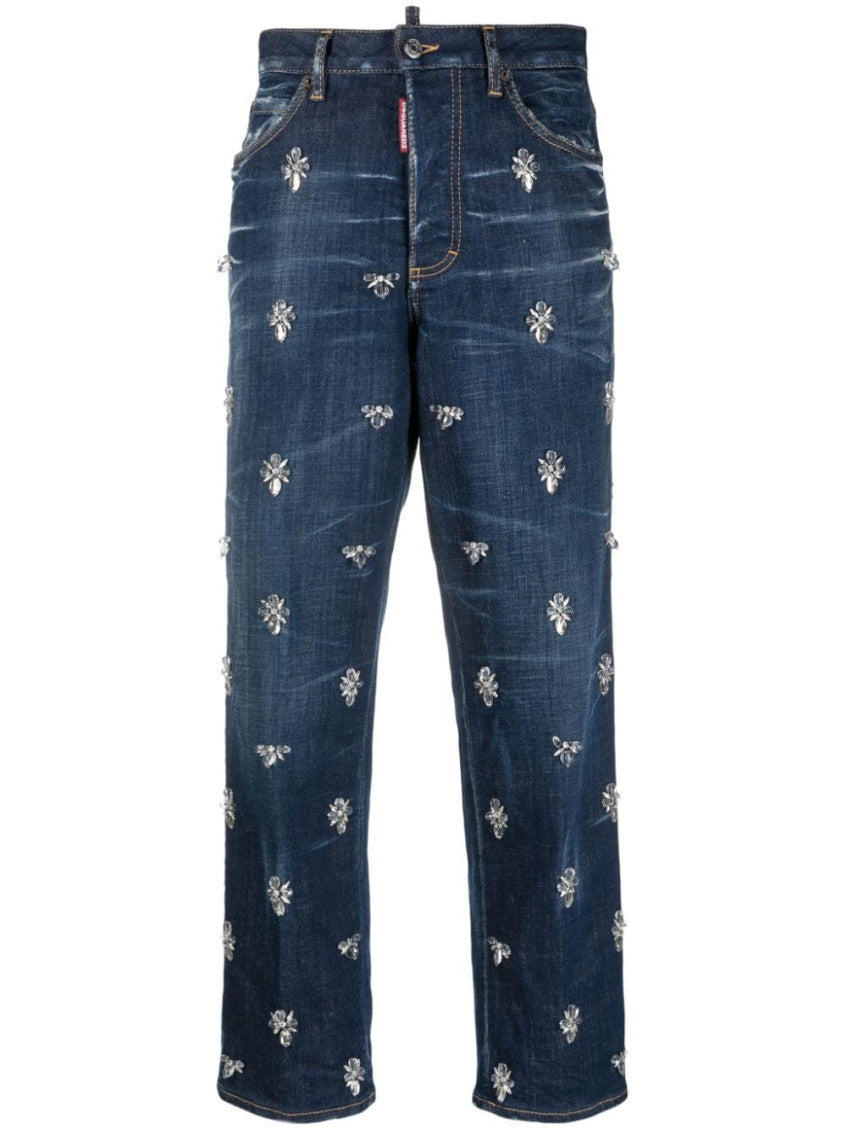 Blue Crystal Flies Wash Boston Jeans 1