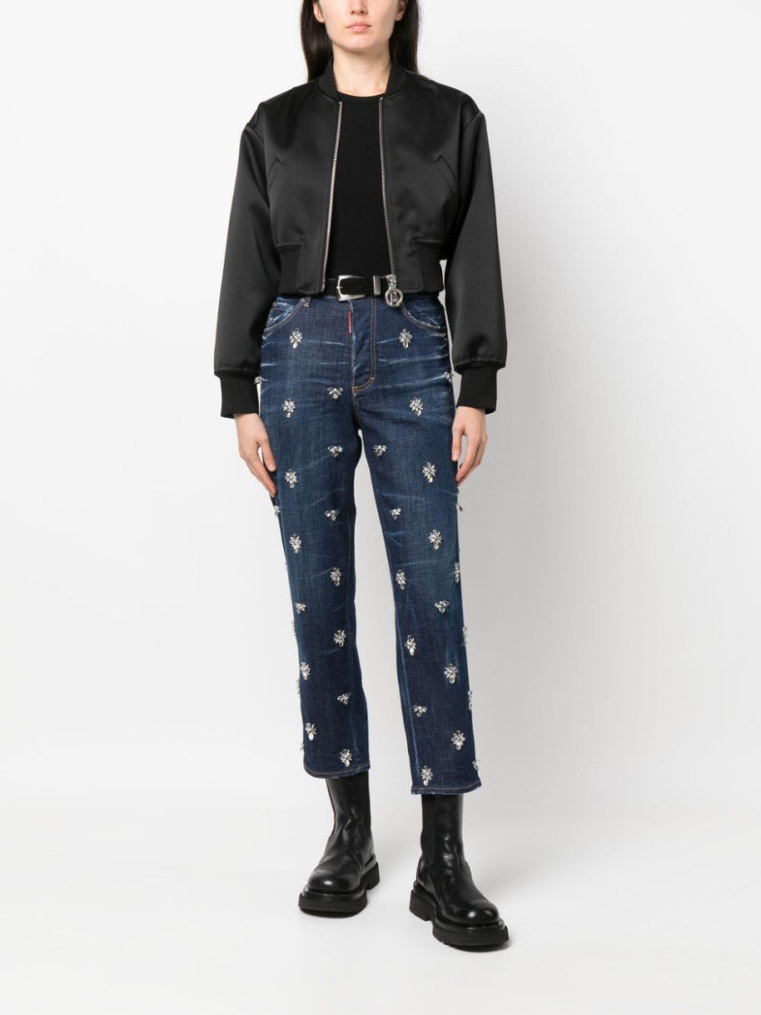 Blue Crystal Flies Wash Boston Jeans 2