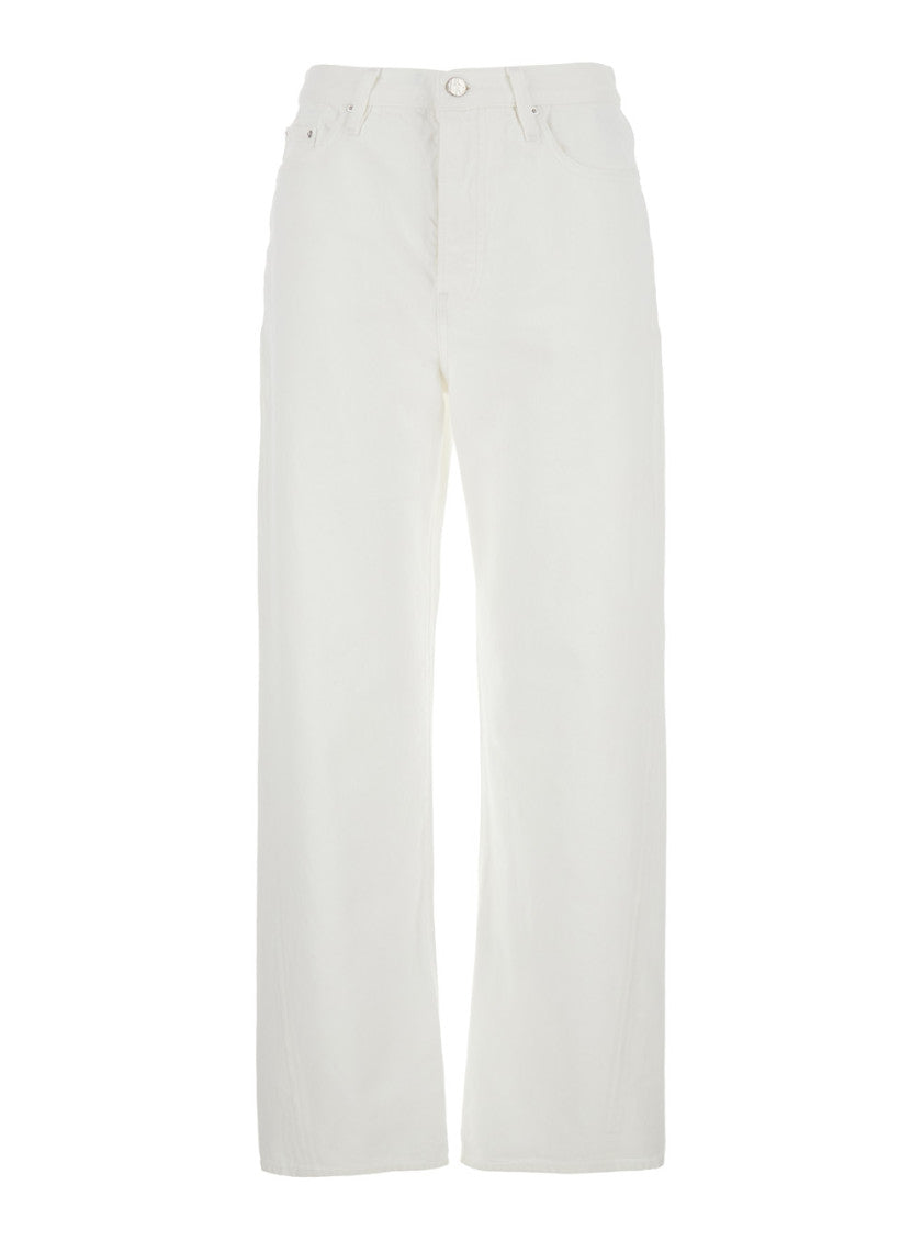 White Organic Cotton Denim Jeans 1