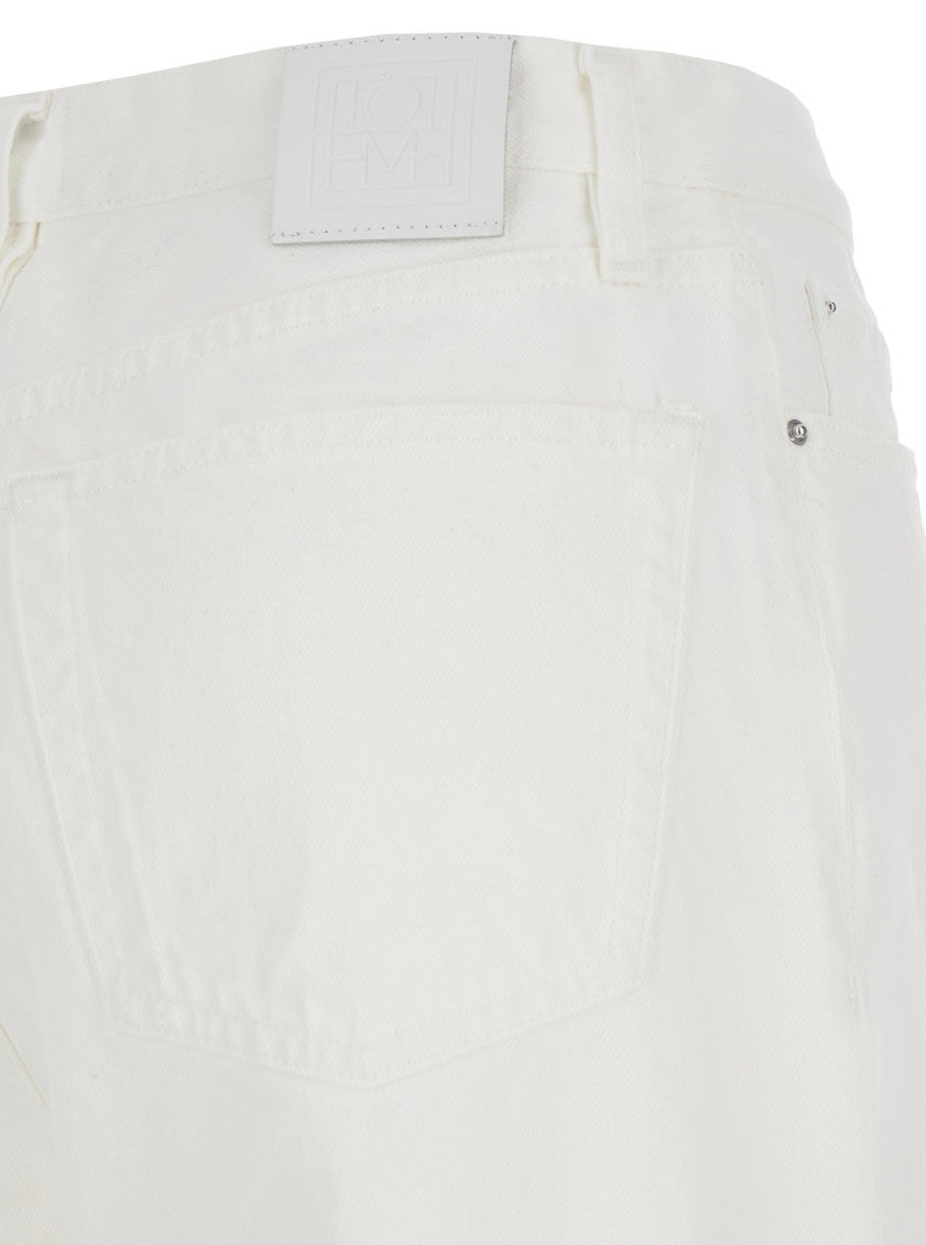 White Organic Cotton Denim Jeans 3