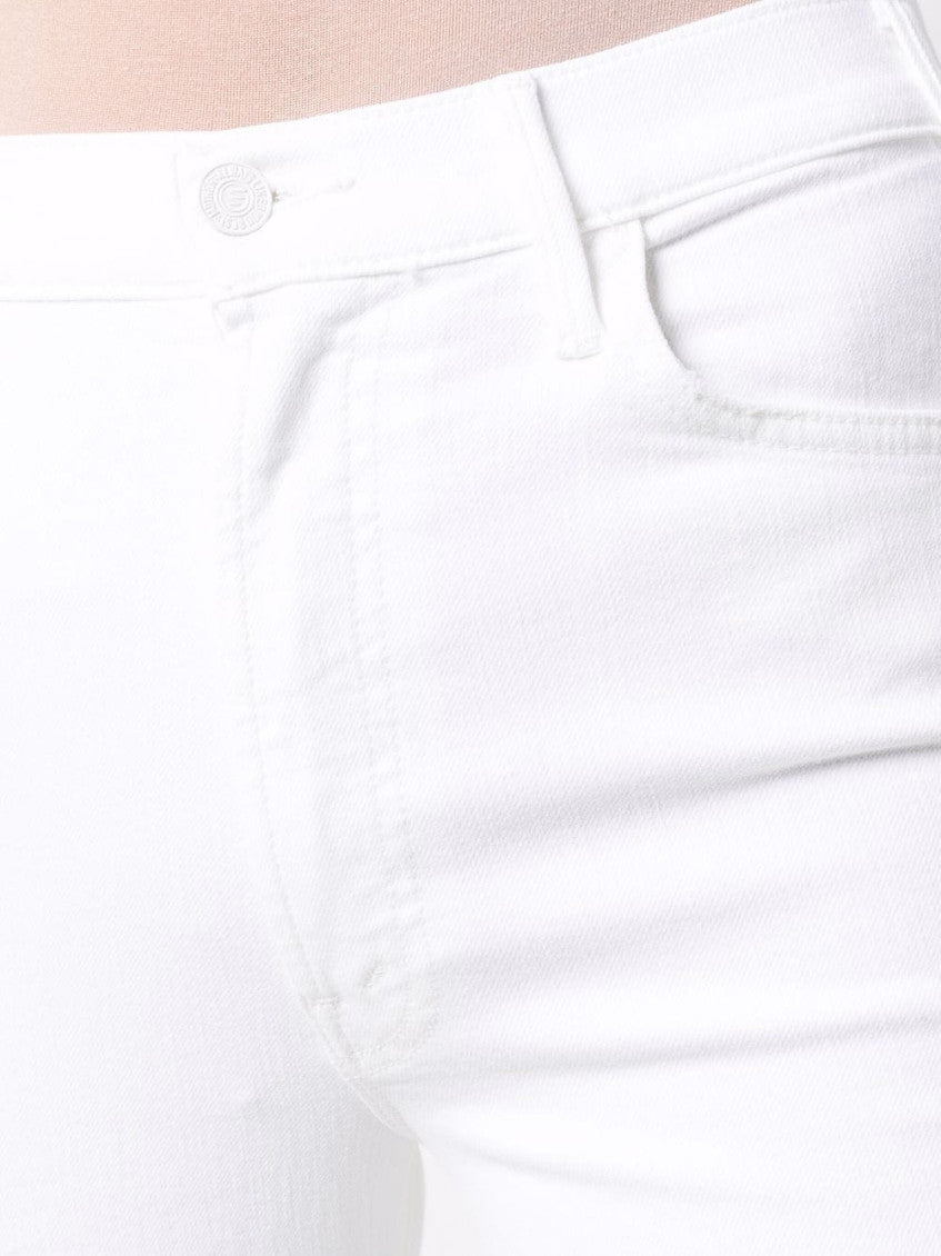 White Flared Ankle Denim Jeans 3