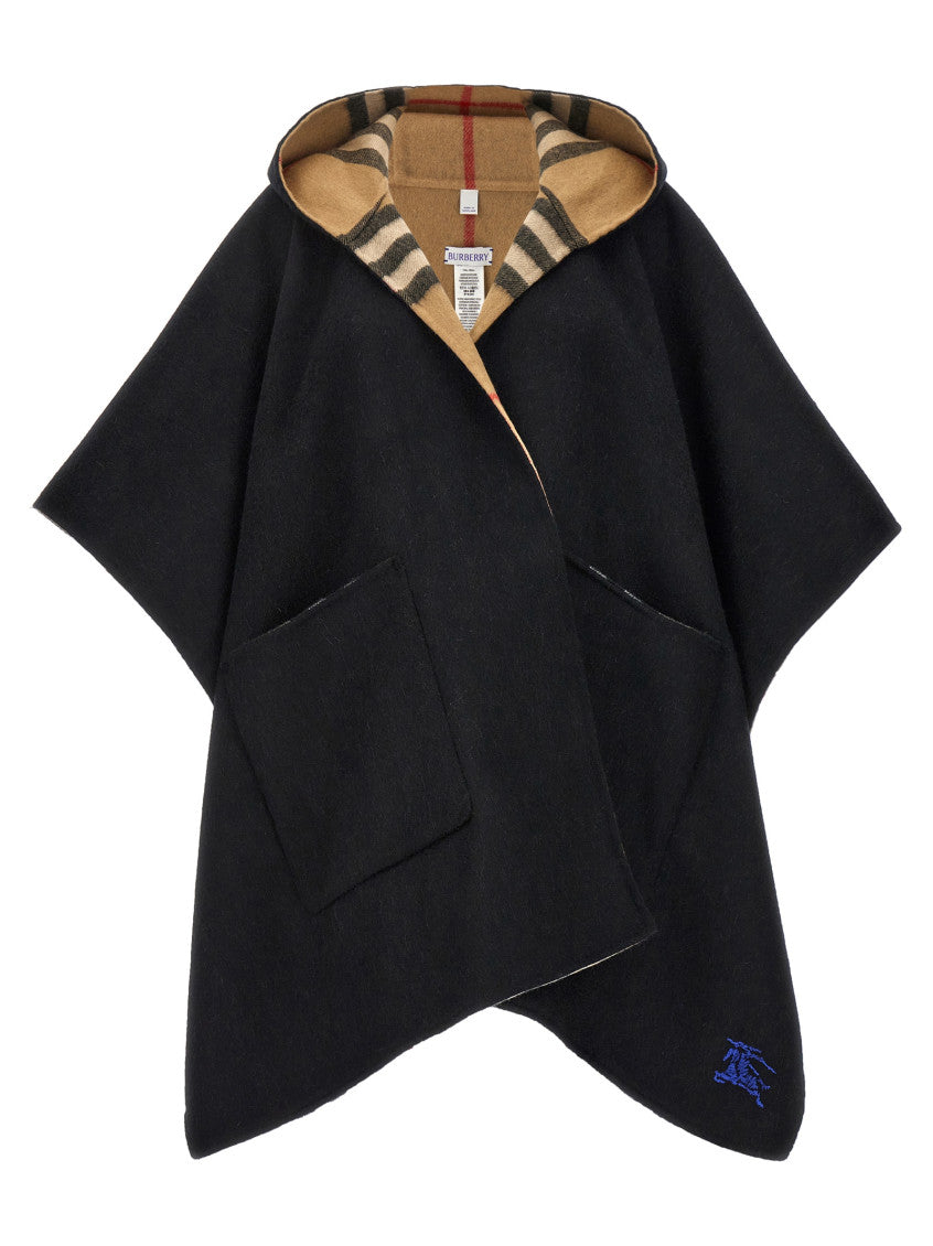 Multicolor Reversible Hooded Cape 1