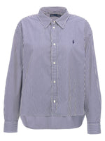 Blue Striped And Logo Shirt 1