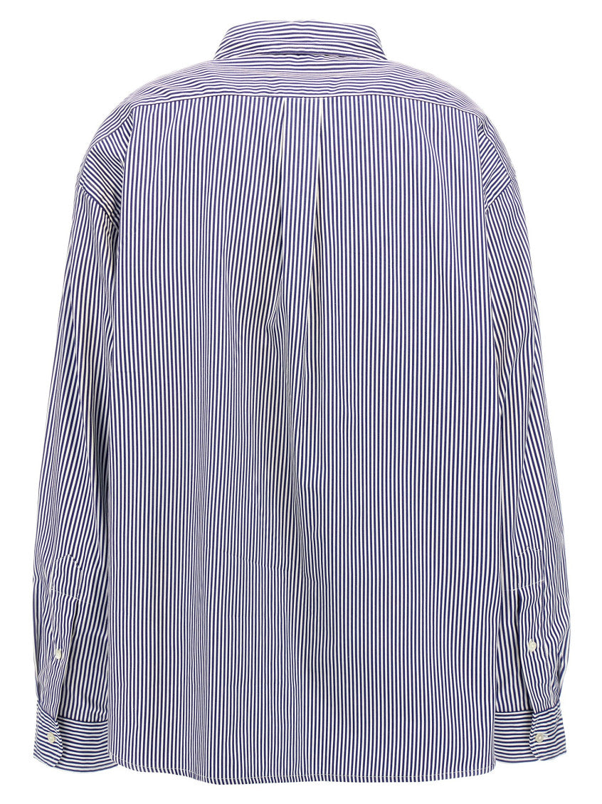 Blue Striped And Logo Shirt 2