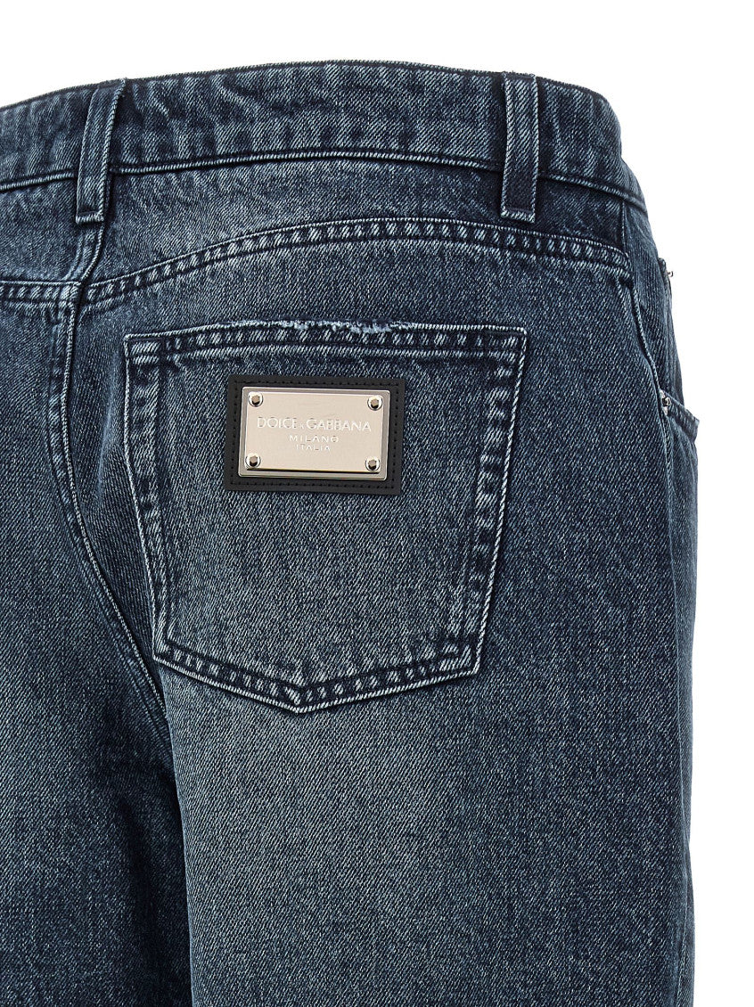 Navy Blue Boyfriend Jeans 4