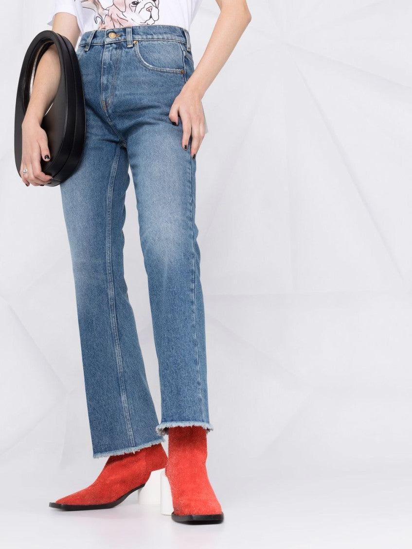Blue Blue faded cropped jeans 5