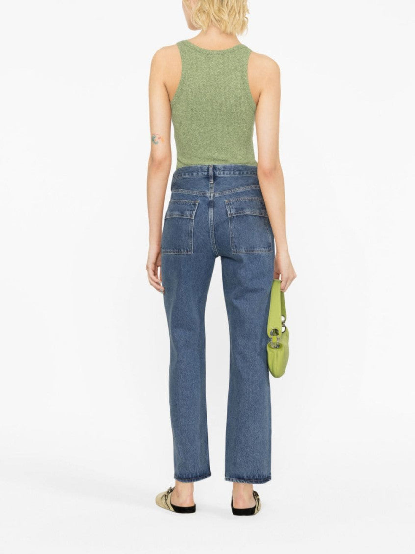 Blue Cargo Straight-leg Jeans 3