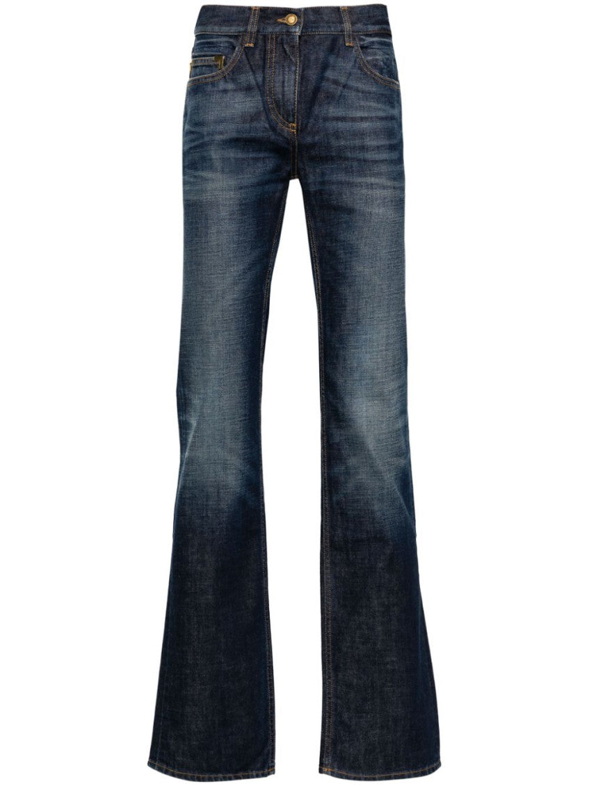 Blue Logo Jeans 1