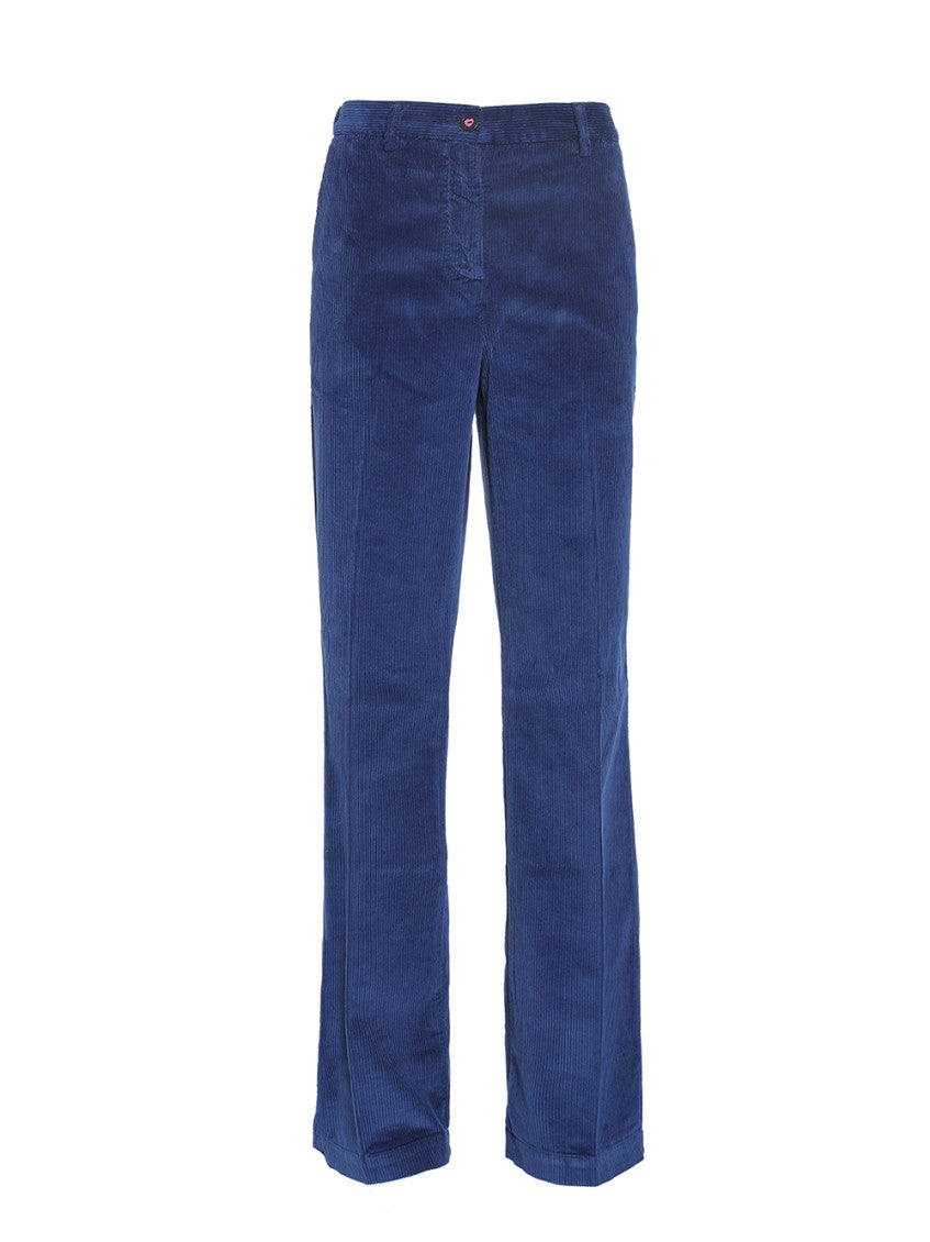 Royal Blue Velvet Trousers 1