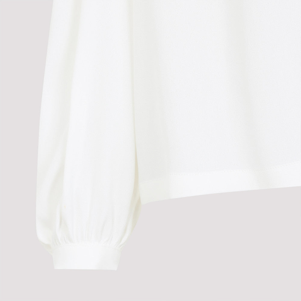 White Silk Blouse 5