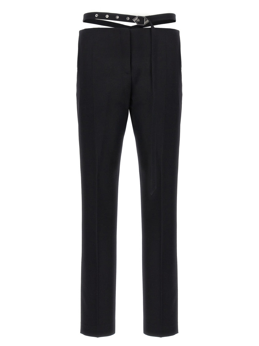 Black Belt detail trousers 1