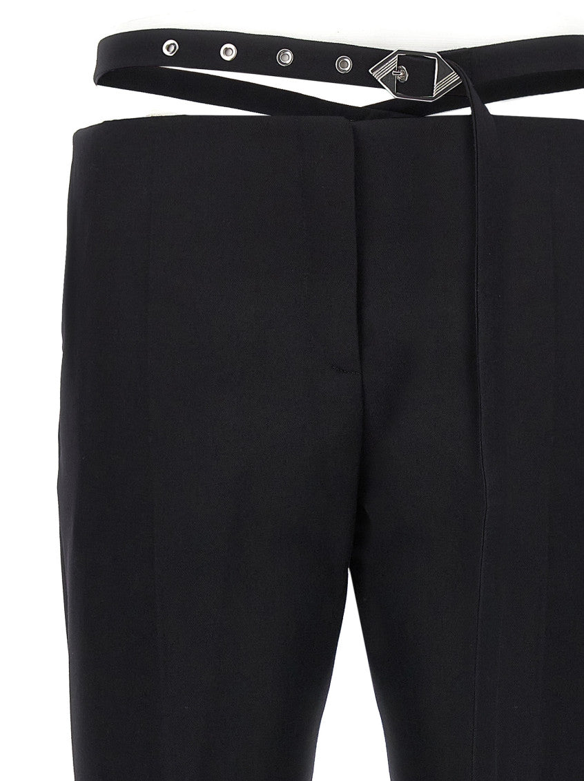 Black Belt detail trousers 3