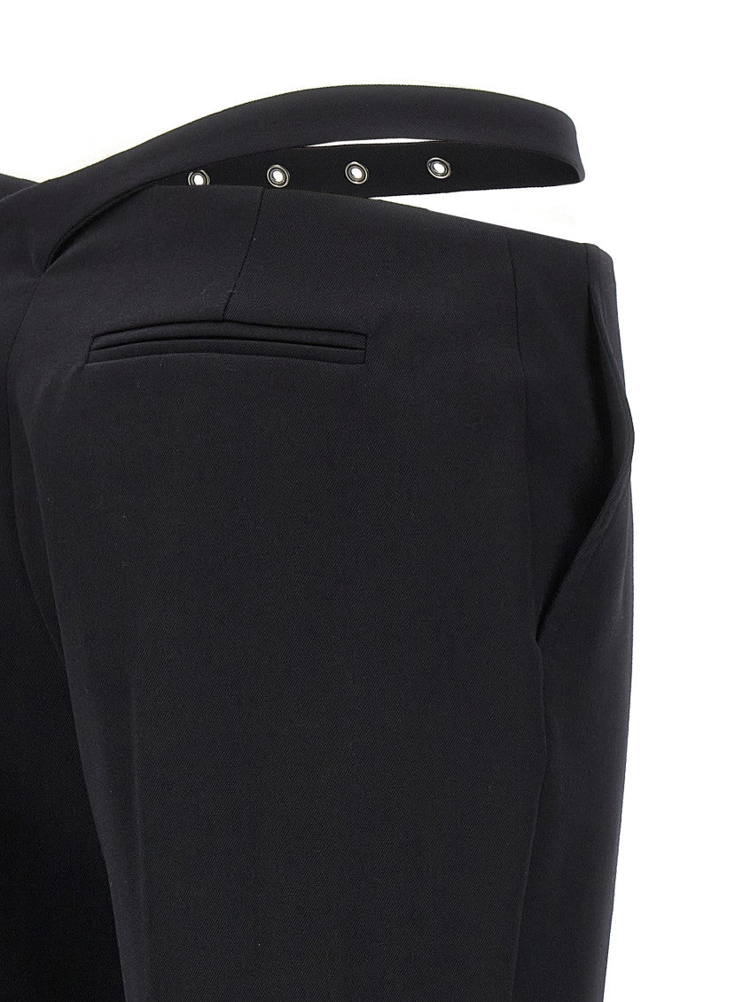 Black Belt detail trousers 4