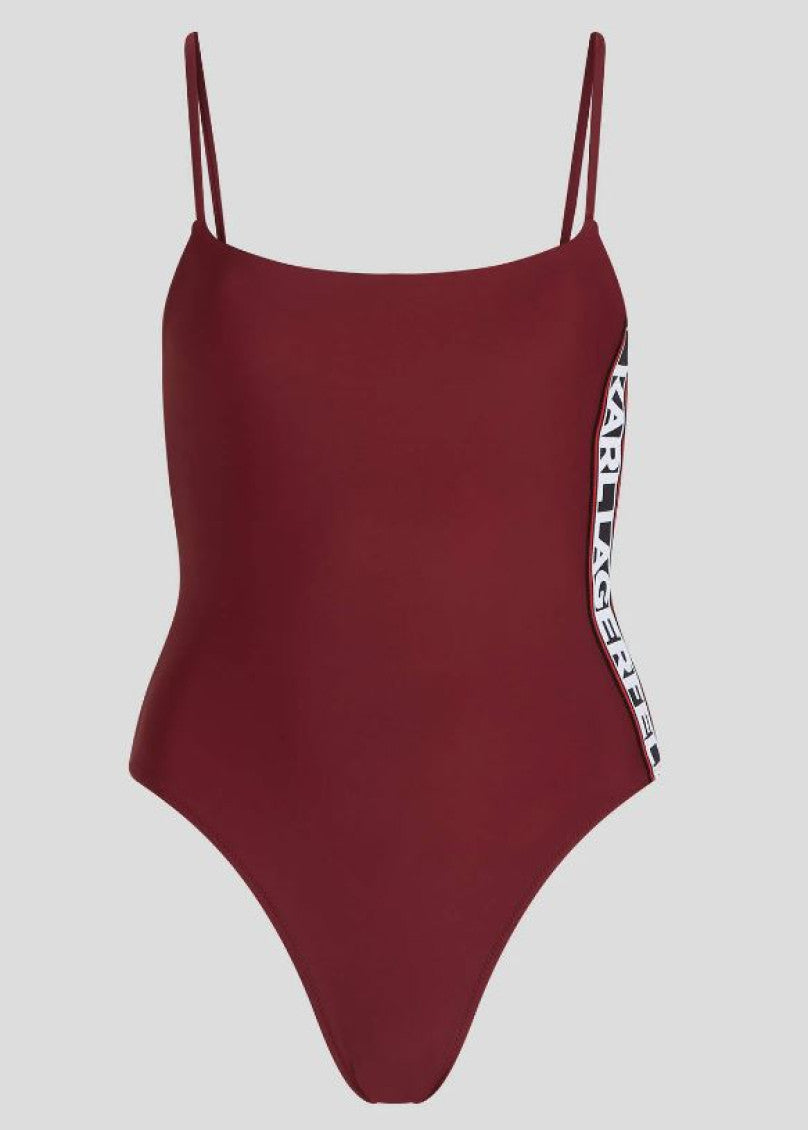 Maroon Logo Swimsuit 1