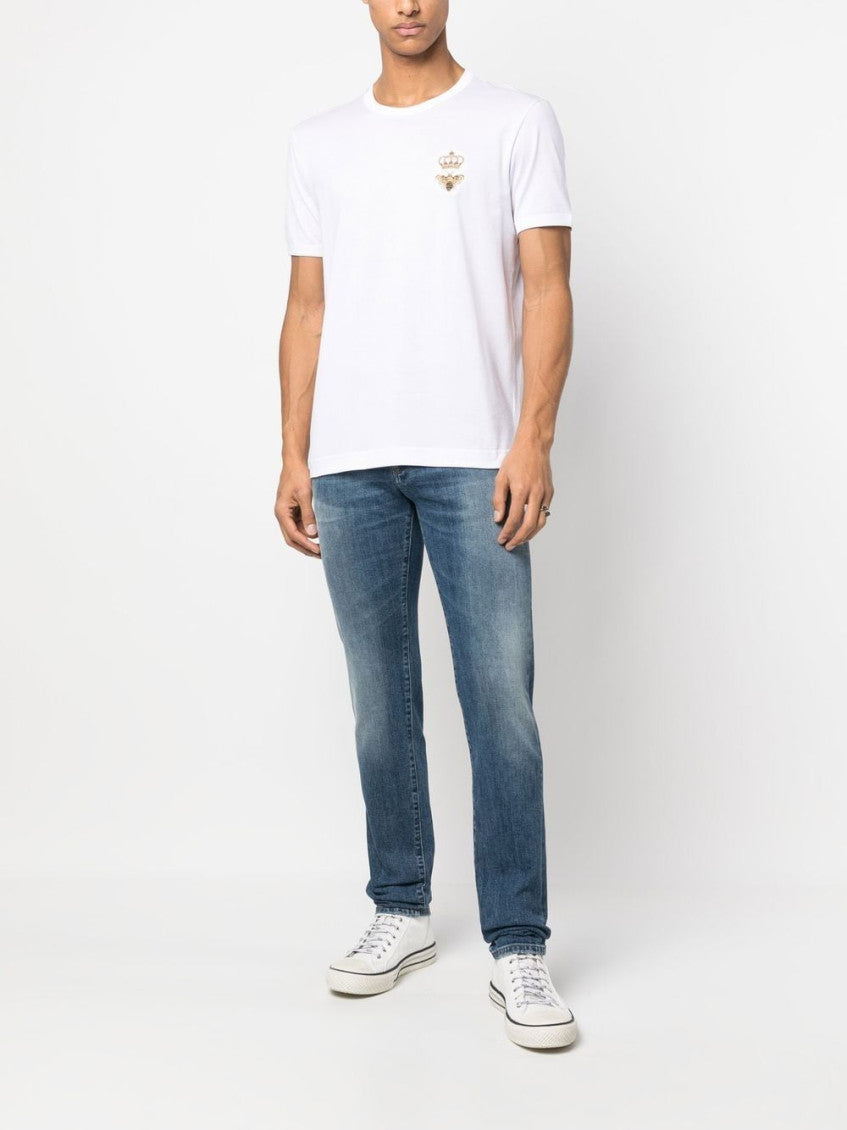 White Logo cotton t-shirt 5