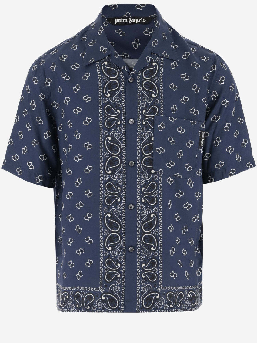 Royal Blue BANDANA PRINT VISCOSE SHIRT 1