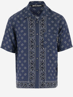 Royal Blue BANDANA PRINT VISCOSE SHIRT 1