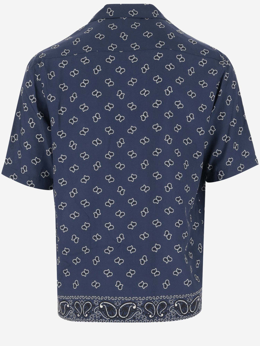 Royal Blue BANDANA PRINT VISCOSE SHIRT 2