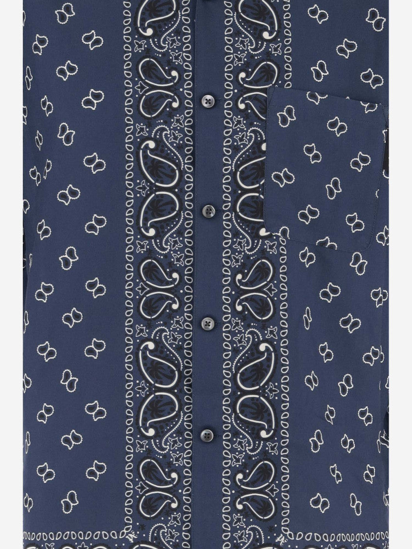 Royal Blue BANDANA PRINT VISCOSE SHIRT 3