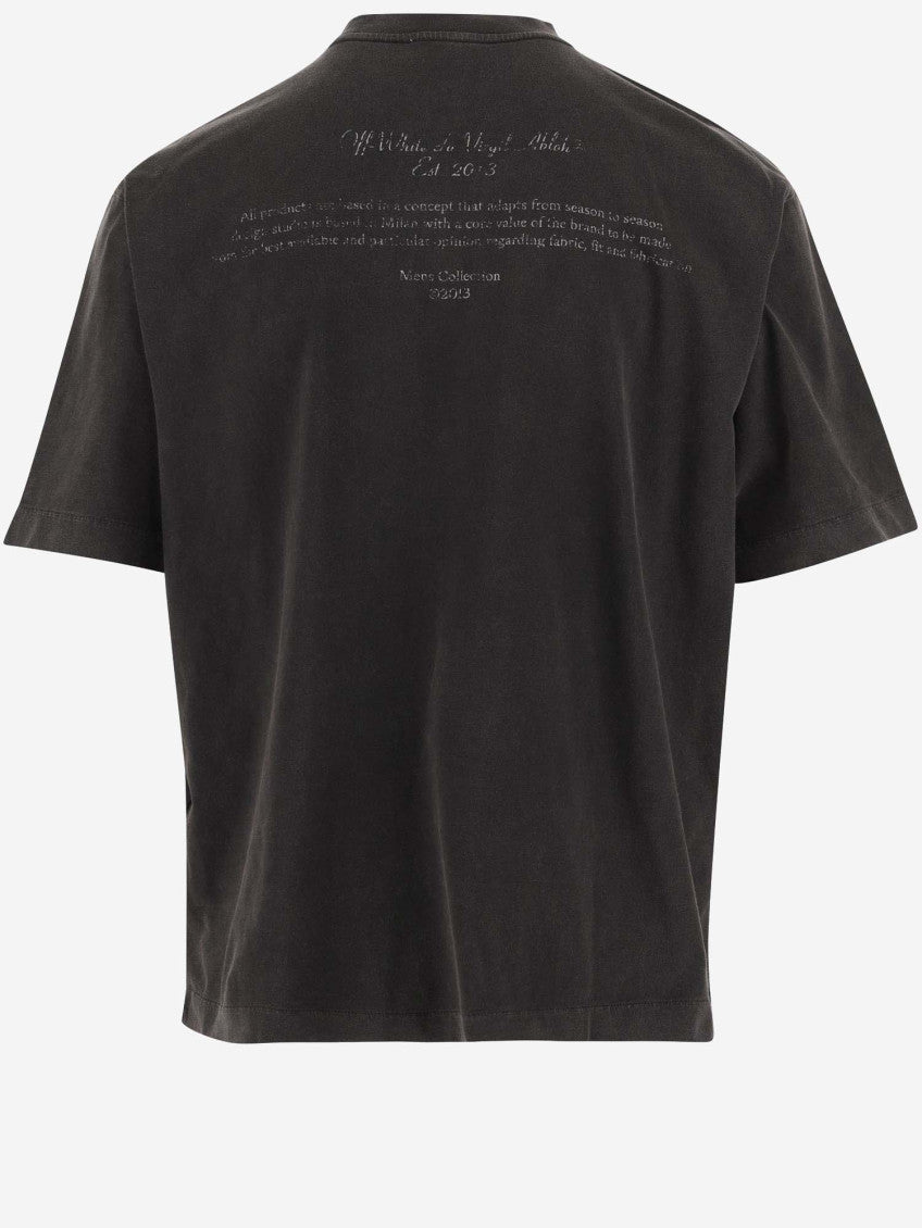 Black COTTON T-SHIRT WITH GRAPHIC PRINT 2